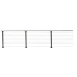 CityPost 60 ft. Deck Cable Railing, 36 in. Base Mount, Bronze
