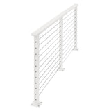 CityPost 64 ft. Deck Cable Railing, 36 in. Base Mount, White