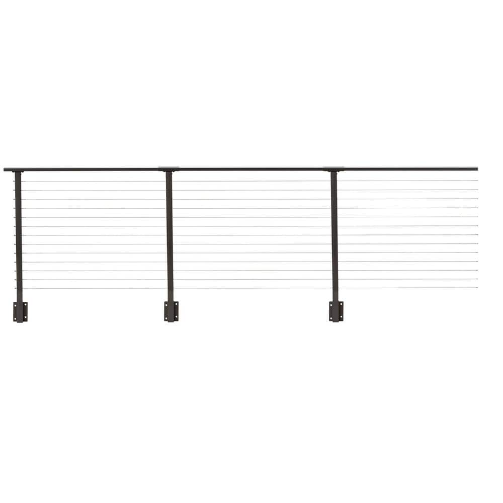 CityPost 72 ft. Deck Cable Railing, 42 in. Face Mount, Bronze
