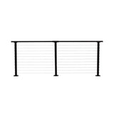 CityPost 8 ft. Black Deck Cable Railing