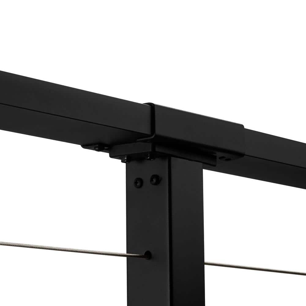 CityPost 8 ft. Black Deck Cable Railing