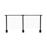 CityPost 8 ft. Black Deck Cable Railing 36 in. Face Mount