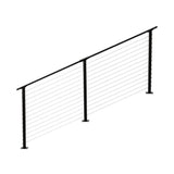 CityPost 8 ft. Stair Cable Railing, 42 in. Base Mount, Black