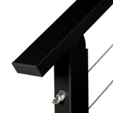 CityPost 8 ft. Stair Cable Railing, 42 in. Face Mount, Black