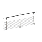 CityPost 8 ft. Deck Cable Railing, 42 in. Base Mount, Bronze