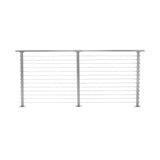CityPost 8 ft. Deck Cable Railing, 42 in. Base Mount in Grey