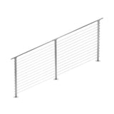 CityPost 8 ft. Stair Cable Railing, 42 in. Base Mount, Grey