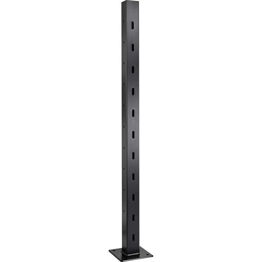 CityPost Deck to Stair Corner Post: 42 in. Base Mount: Black