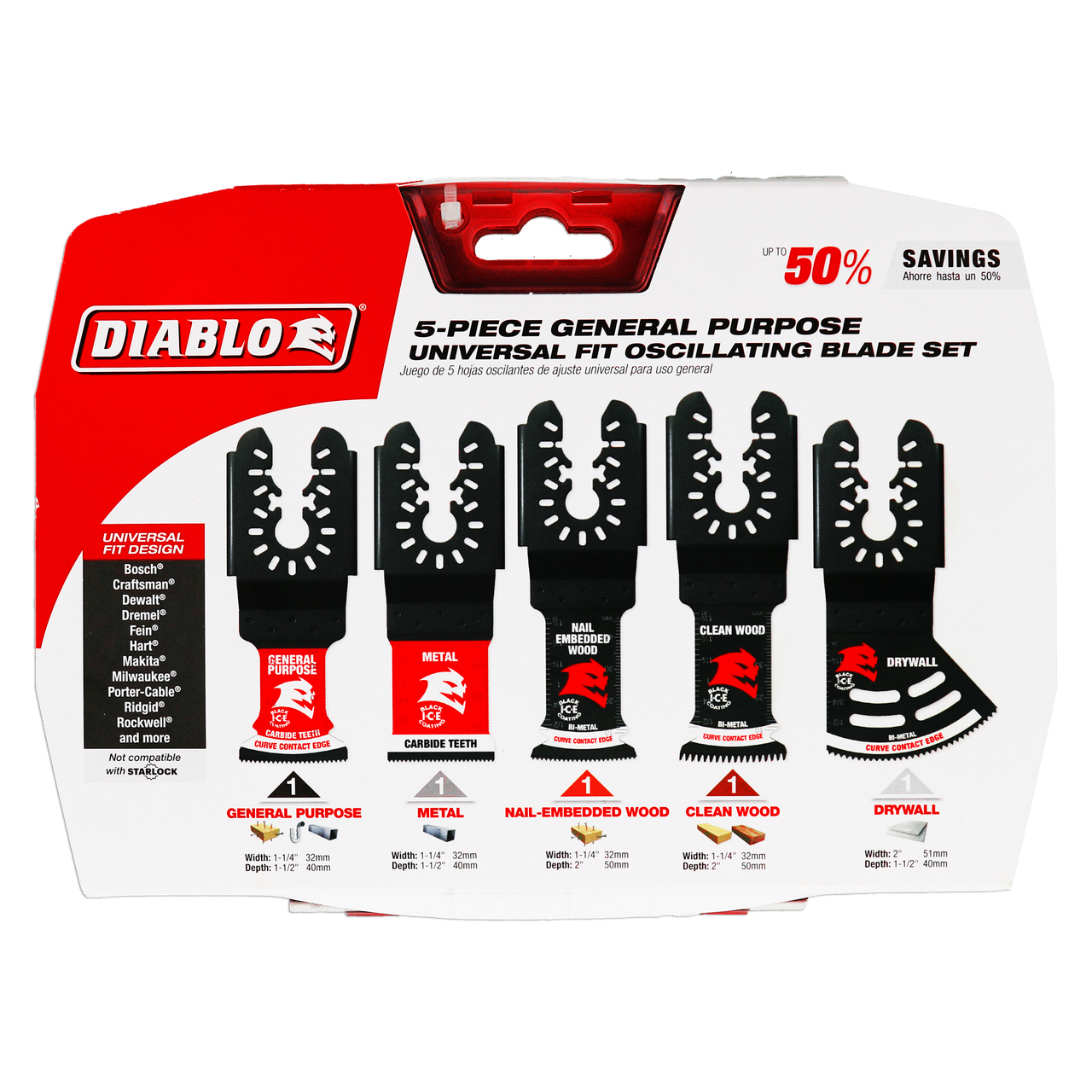 Diablo Oscillating Blade Set for General Purpose Cuts