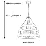 Vanity Art 5 -Light Candle Style Wagon Wheel Chandelier in Classic Black/Brass Dust