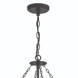 Vanity Art 5 -Light Candle Style Wagon Wheel Chandelier in Classic Black/Brass Dust