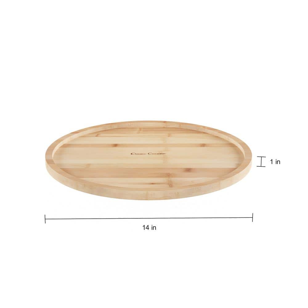 Classic Cuisine 14 in. Bamboo Lazy Susan Turntable