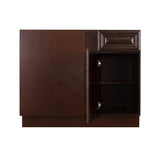 LIFEART CABINETRY Edinburgh Espresso Plywood Raised Panel Stock Assembled Base Corner Kitchen Cabinet (39 in. W x 34.5 in. H x 24 in. D)