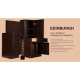 LIFEART CABINETRY Edinburgh Espresso Plywood Raised Panel Stock Assembled Base Corner Kitchen Cabinet (45 in. W x 34.5 in. H x 24 in. D)