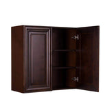 LIFEART CABINETRY Edinburgh Espresso Plywood Raised Panel Stock Assembled Wall Kitchen Cabinet (33 in. W x 36 in. H x 12 in. D)