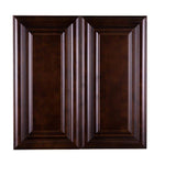 LIFEART CABINETRY Edinburgh Espresso Plywood Raised Panel Stock Assembled Wall Kitchen Cabinet (33 in. W x 36 in. H x 12 in. D)