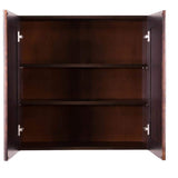 LIFEART CABINETRY Edinburgh Espresso Plywood Raised Panel Stock Assembled Wall Kitchen Cabinet (33 in. W x 36 in. H x 12 in. D)