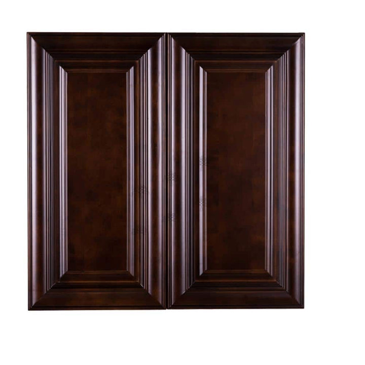 LIFEART CABINETRY Edinburgh Espresso Plywood Raised Panel Stock Assembled Wall Kitchen Cabinet (36 in. W x 36 in. H x 12 in. D)