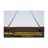Deck-Top 8 ft. Classic White PVC Decking Board Covers (10-Pack)