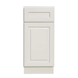 LIFEART CABINETRY LaPort Assembled 15x34.5x24 in. Base Cabinet with 1 Door and 1 Drawer in Classic White