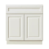 LIFEART CABINETRY LaPort Assembled 30x34.5x24 in. Base Cabinet with 2 Doors and 1 Drawer in Classic White