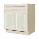 LIFEART CABINETRY LaPort Assembled 30x34.5x24 in. Base Cabinet with 2 Doors and 1 Drawer in Classic White