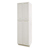 LIFEART CABINETRY LaPort Assembled 30x90x24 in. 4 Door Tall Pantry with 6 Shelves in Classic White