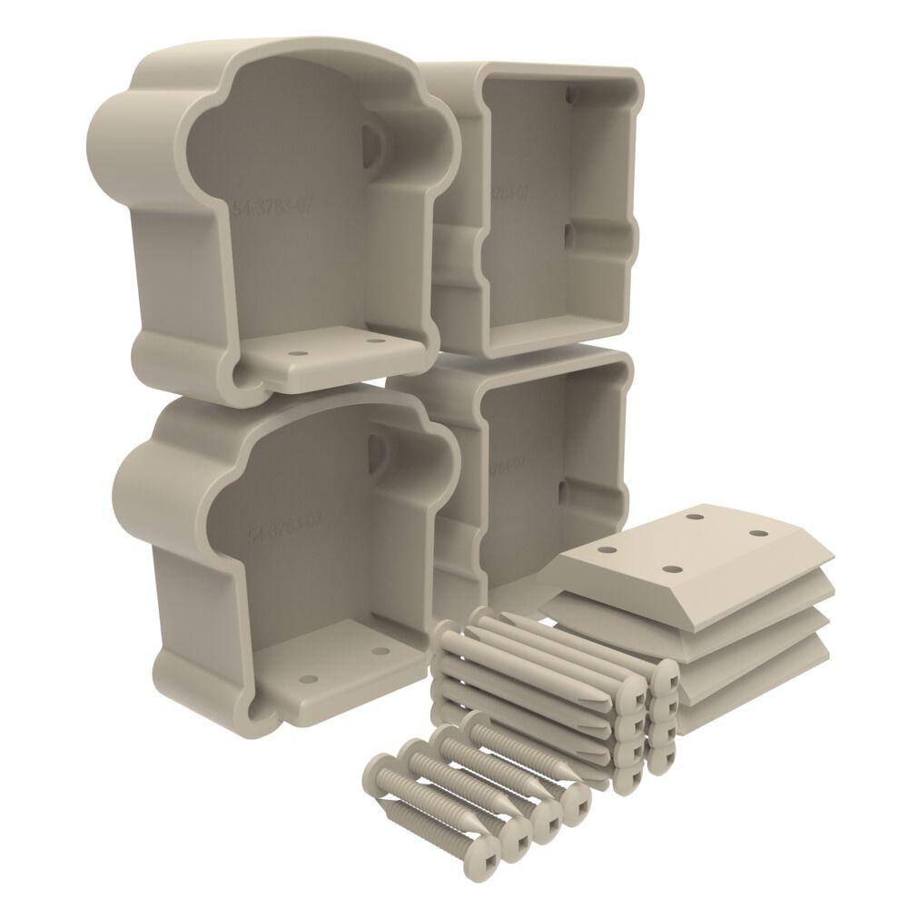 Barrette Outdoor Living Bella Premier Series Clay Line Rail Bracket Kit