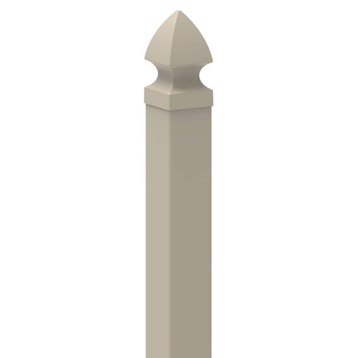 Barrette Outdoor Living Windham 5 in. x 5 in. x 104 in. Clay Vinyl Fence Post with hardware