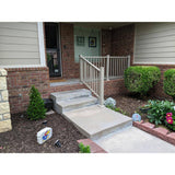 EZ Handrail 3 in. x 3 in. x 44 in. Clay Aluminum Post with Welded Base