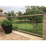 EZ Handrail 3 in. x 3 in. x 44 in. Clay Aluminum Post with Welded Base