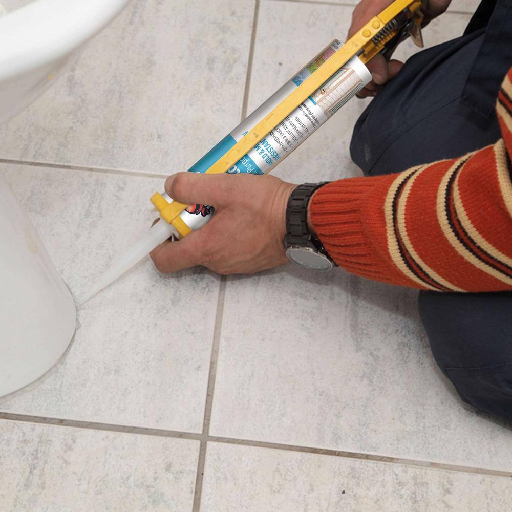 Adrinfly 12 fl. Oz. Silicone Caulk Clear Silicone Sealant Waterproof, Countertop Flexible Kitchen Sink Sealant, 12-Pack