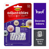 Command Adjustables 1/2 lb. Clear Repositionable Hooks (14 Hooks with 30 Adhesive Strips)