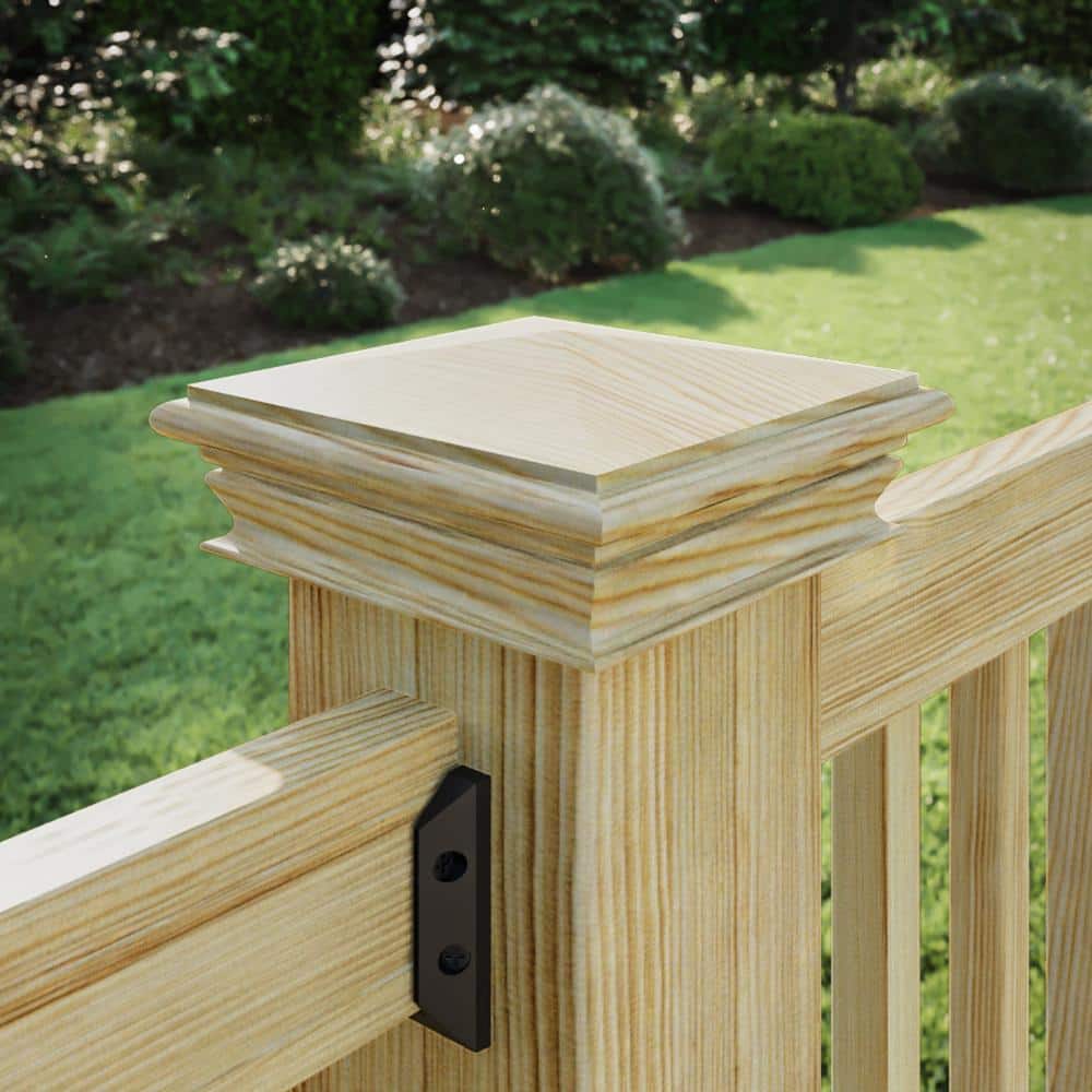 Deckorators 6 in. x 6 in. Newport High Pyramid Pressure Treated Wood Post Cap