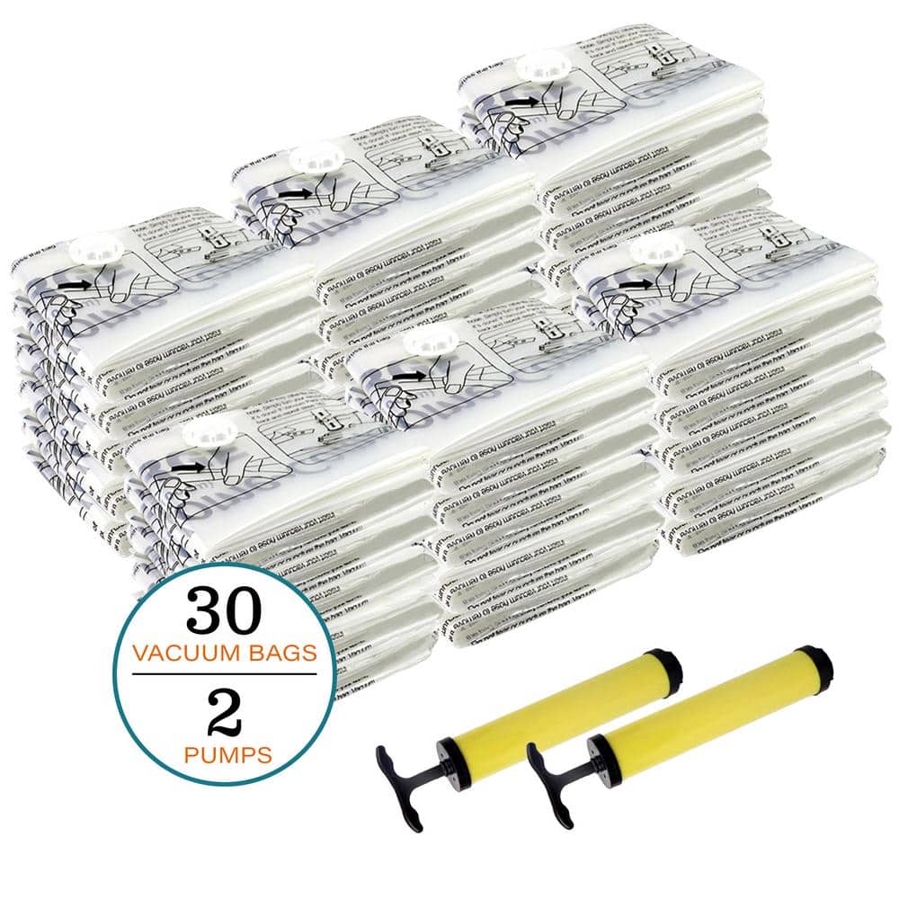 Home-Complete Plastic Vacuum Storage Bags (30-Pack)