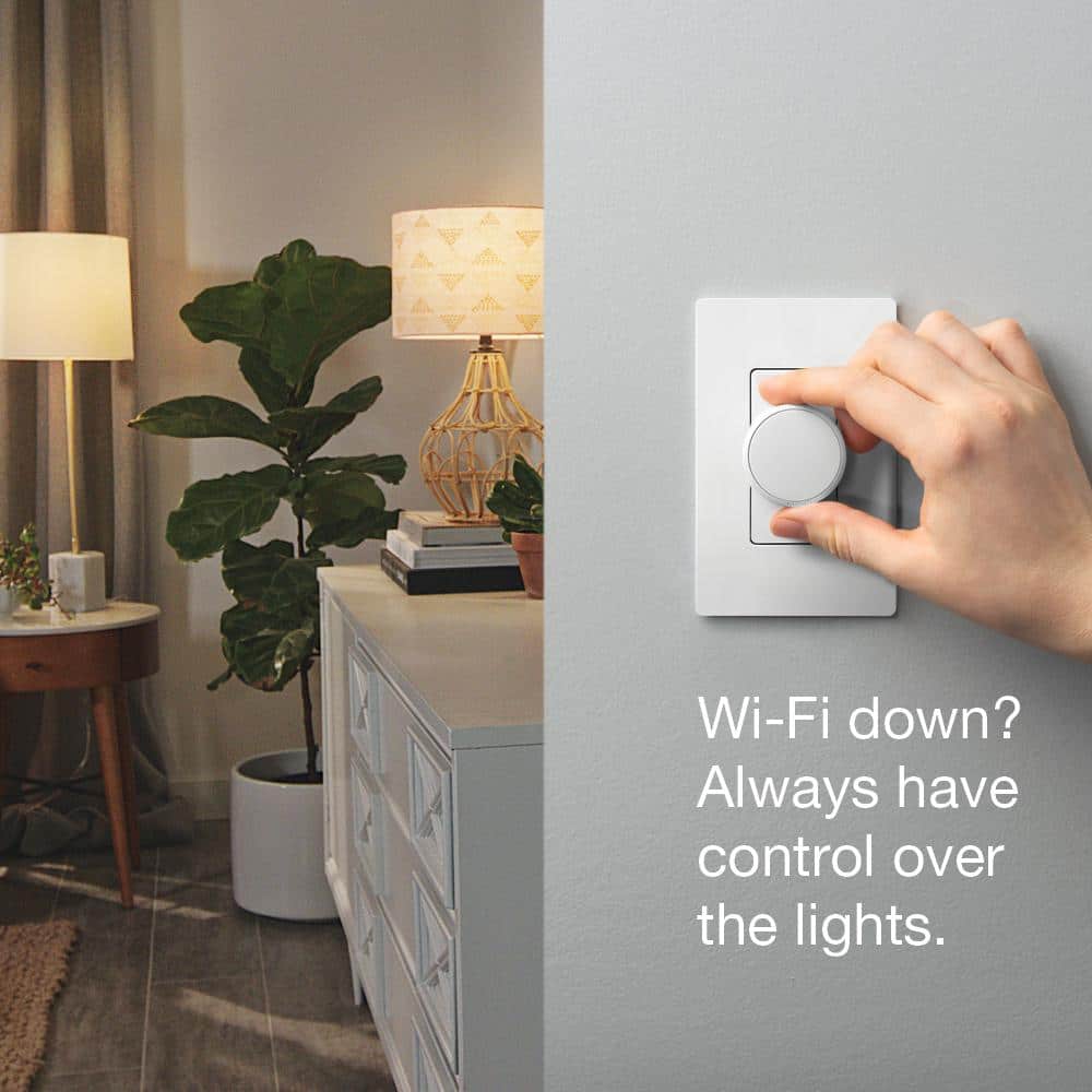 Lutron Aurora Wallplate Bracket for Paddle/Decorator Switches, for use with Aurora Smart Bulb Dimmer, White (L-AWALL1-WH)