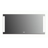Vanity Art Honfleur 60 in. W x 28 in. H Large Frameless Rectangular LED Wall Mounted Bathroom Vanity Mirror in Clear