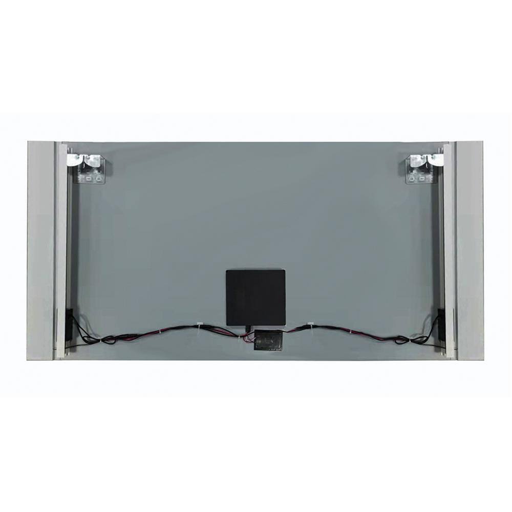 Vanity Art Honfleur 60 in. W x 28 in. H Large Frameless Rectangular LED Wall Mounted Bathroom Vanity Mirror in Clear