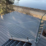 ClearView GLASS RAILINGS 12 in. x 39 in. CVGR Hercules Glass Panel with 2 Spigots per Panel