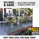ClearView GLASS RAILINGS 18 in. x 39 in. CVGR Hercules Glass Panel with 2 Square Matte Black Spigots
