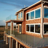 ClearView GLASS RAILINGS 36 in. x 39 in. CVGR Hercules Glass Panel with 2 Spigots per Panel
