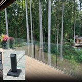ClearView GLASS RAILINGS CVGR 54 in. x 39 in. Tempered Laminated Hercules Glass Panel with Spigots