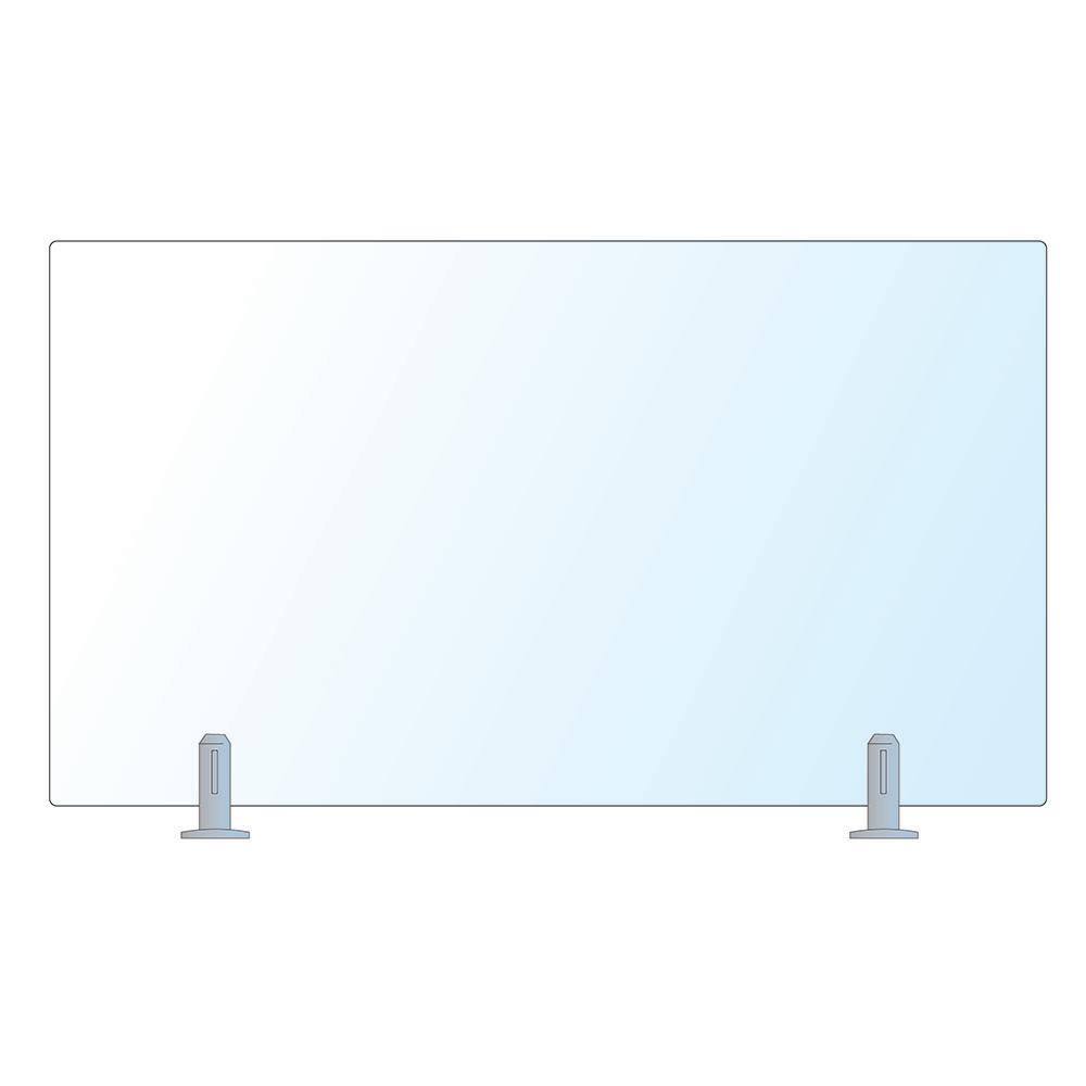 ClearView GLASS RAILINGS CVGR 54 in. x 39 in. Tempered Laminated Hercules Glass Panel with Spigots
