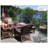 ClearView GLASS RAILINGS 60 in. x 39 in. CVGR Hercules Glass Panel with 2 Spigots per Panel