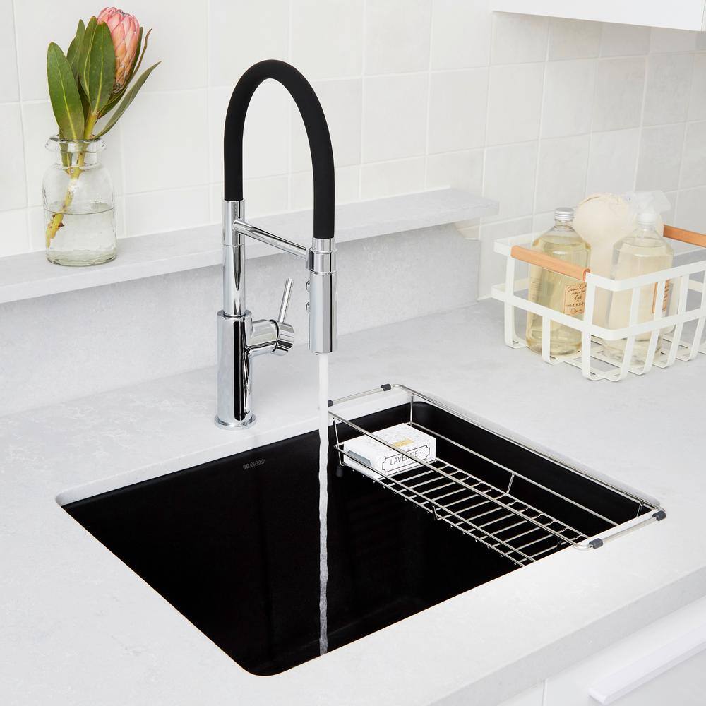 Blanco Liven Granite Undermount Laundry Sink in Coal Black