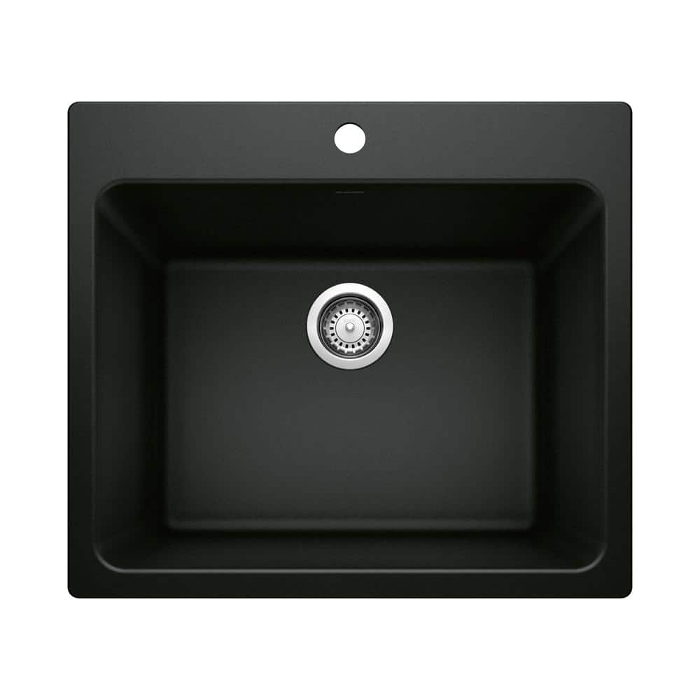 Blanco Liven Granite Undermount Laundry Sink in Coal Black