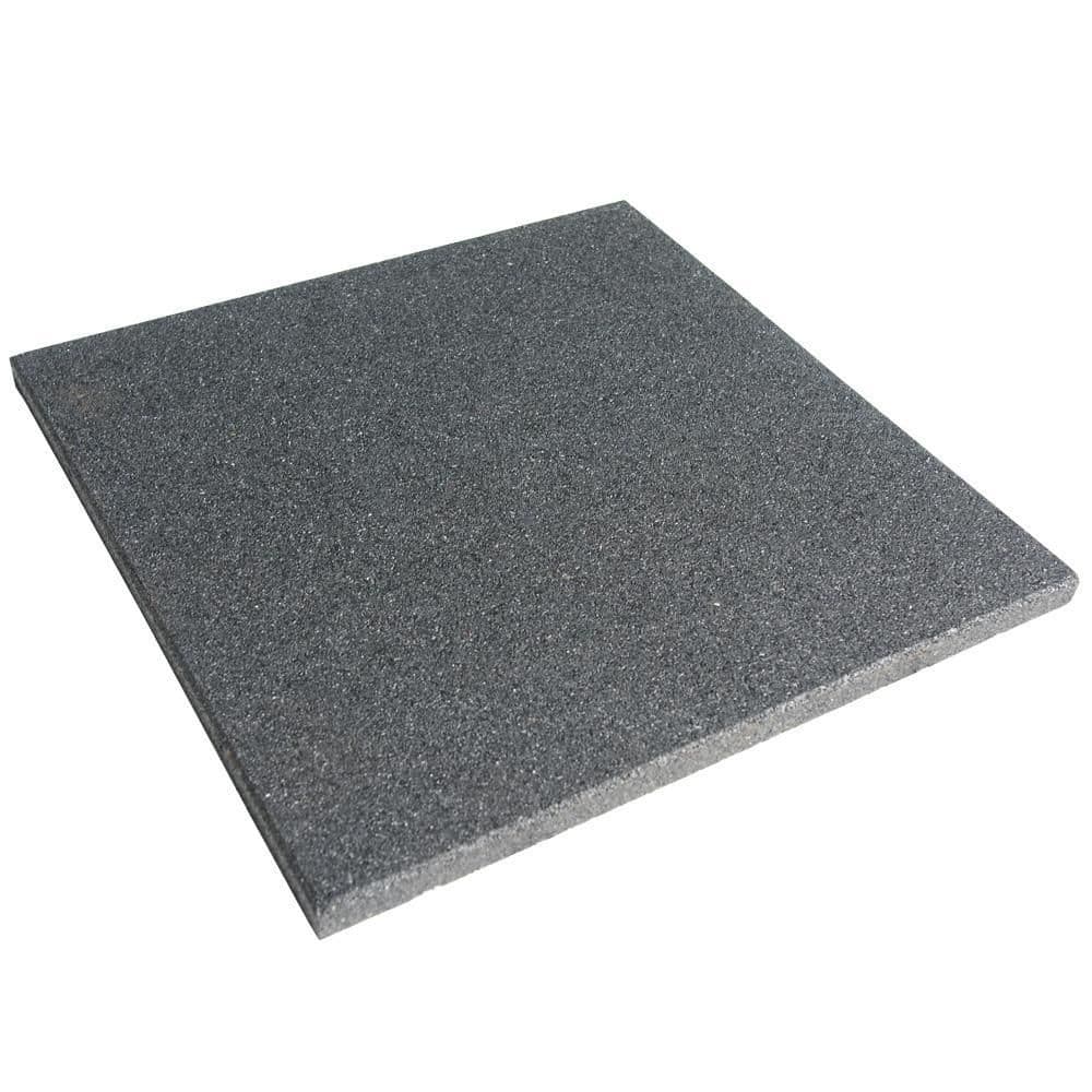 Rubber-Cal Eco-Sport 3/4 in. x 20 in. x 20 in. Coal Interlocking Rubber Tiles (5-Pack, 14 sq. ft.)