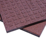 Rubber-Cal "Eco-Sport" 1-inch Interlocking Rubber Flooring Tiles, Coal – 20 x 20 in, 3-Pack (8.5 sq. ft.)