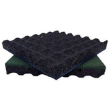 Rubber-Cal "Eco-Safety" Interlocking Playground Tiles, 2.50 x 19.5 x 19.5 in, 20-Pack, 55 sq. ft. Coverage, Black