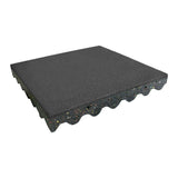 Rubber-Cal "Eco-Safety" Interlocking Playground Tiles, 2.50 x 19.5 x 19.5 in, 20-Pack, 55 sq. ft. Coverage, Black